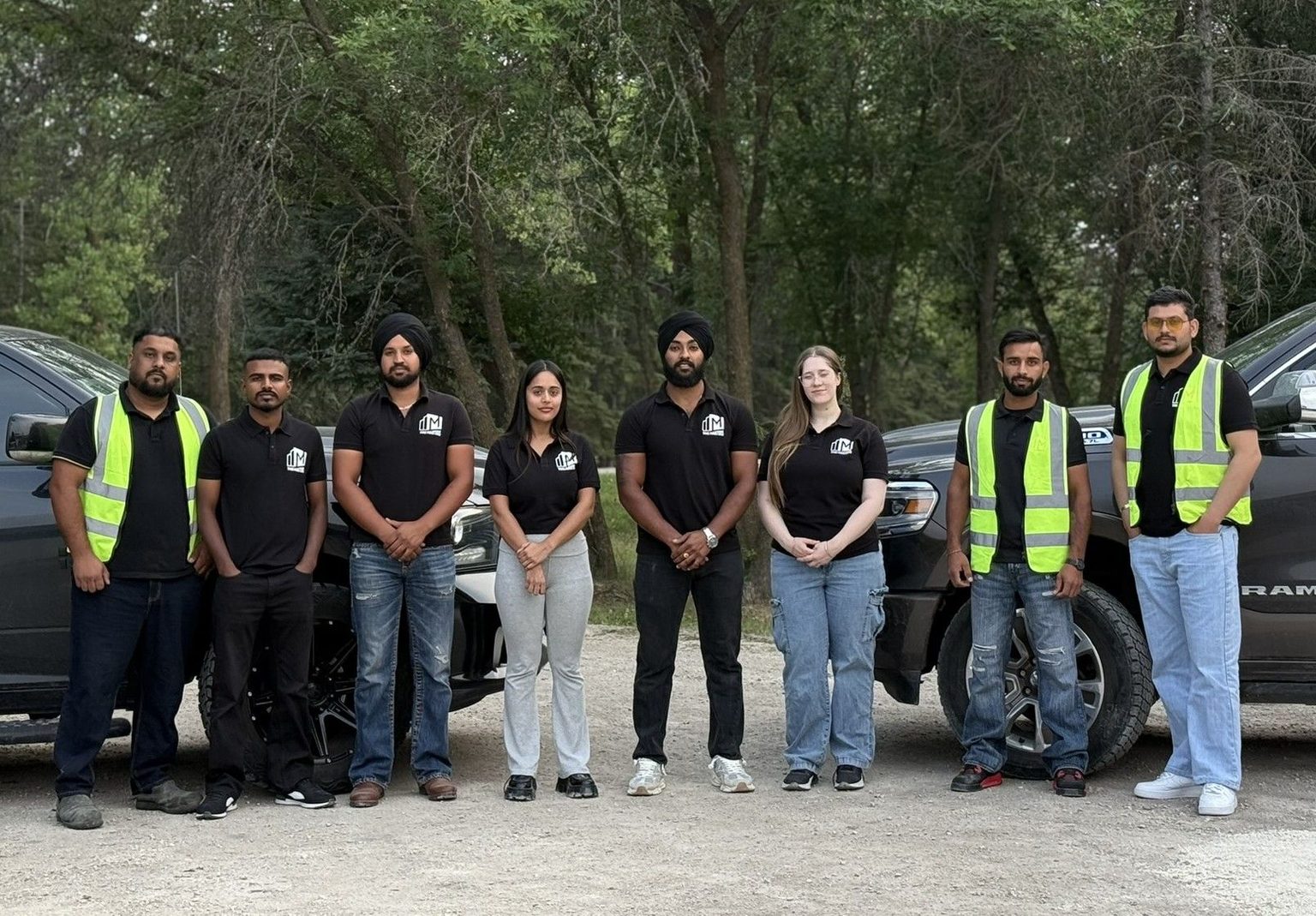 The Masters Landscaping crew on site in Winnipeg